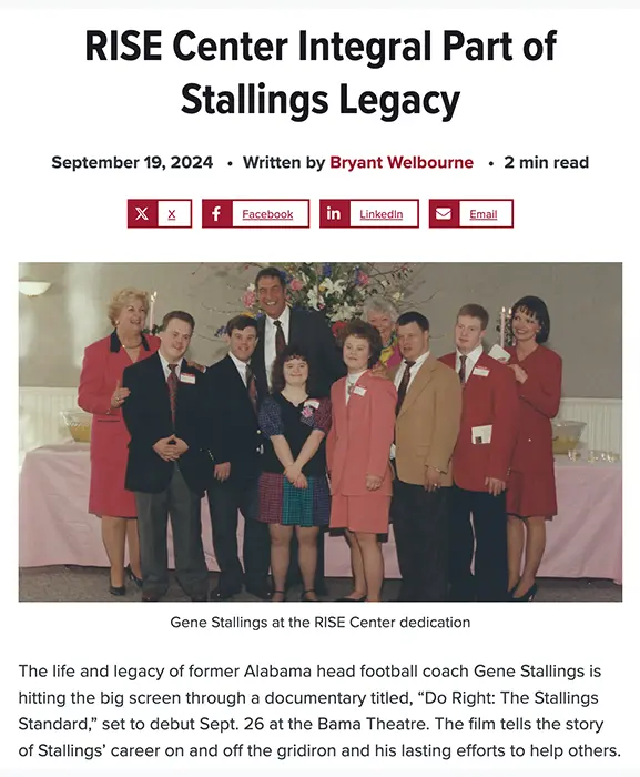 Rise Center Integral Part of stallings legacy